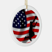 バスケットボールのクリスマスのオーナメント セラミックオーナメント (右)