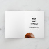 バスケットボールのクリスマスカード シーズンカード (内部)