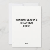 バスケットボールのクリスマス シーズンカード (裏面)
