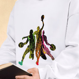 バスケットボールのグラフィティシルエットバスケットボール選手 Tシャツ