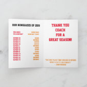 バスケットボールのコーチのためのサンキューカード サンキューカード (内部)