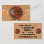 バスケットボールのコーチのカスタムな名刺 名刺 (正面/裏面)