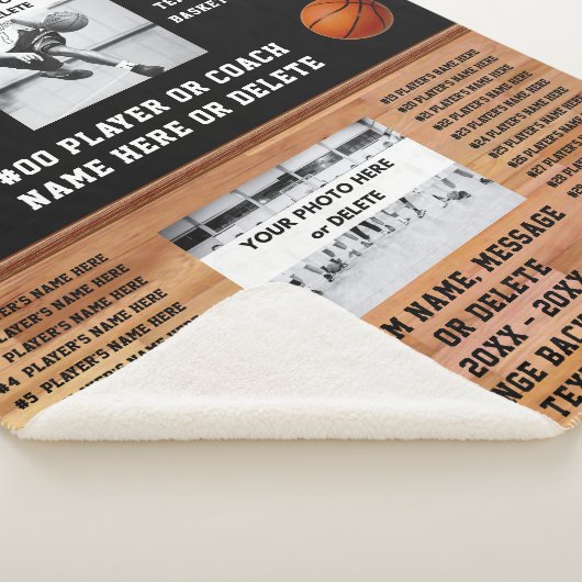 バスケットボールのコーチのギフト、シニアバスケットボールのギフト、 シェルパブランケット (3/4)