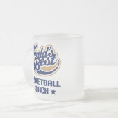 バスケットボールのコーチのギフト(世界のベスト) フロストグラスマグカップ (正面左)