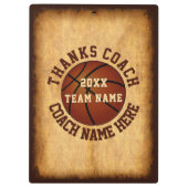 バスケットボールのコーチのクリップボードをすべてのプレーヤー個人化して下さい クリップボード (裏面)