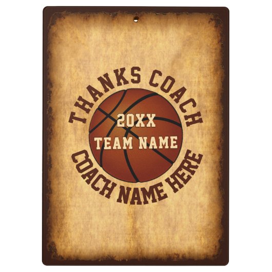 バスケットボールのコーチのクリップボードをすべてのプレーヤー個人化して下さい クリップボード (裏面)