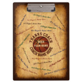 バスケットボールのコーチのクリップボードをすべてのプレーヤー個人化して下さい クリップボード (正面)