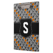 バスケットボールのコーチのクリップボード|のパーソナライズなモノグラム クリップボード (左)