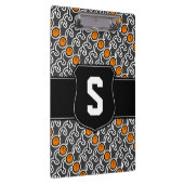 バスケットボールのコーチのクリップボード|のパーソナライズなモノグラム クリップボード (右)