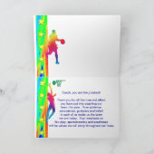 バスケットボールのコーチのサンキューカード サンキューカード (内部)