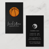 バスケットボールのコーチのスポーツスカウト 名刺 (正面/裏面)