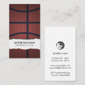 バスケットボールのコーチのスポーツスカウト 名刺 (正面/裏面)