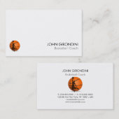 バスケットボールのコーチのトレーナーのモダンで粋な紫外線マット 名刺 (正面/裏面)