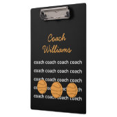 バスケットボールのコーチのパーソナライズなクリップボード クリップボード (左)