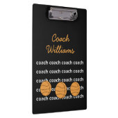 バスケットボールのコーチのパーソナライズなクリップボード クリップボード (右)