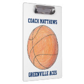 バスケットボールのコーチのパーソナライズなクリップボード クリップボード (右)