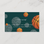 バスケットボールのコーチの名刺 名刺 (裏面)