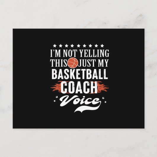 バスケットボールのコーチの声 | Imが叫ばない ポストカード (正面)