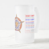 バスケットボールのコーチは次デザインについて見ます フロストグラスビールジョッキ (正面右)