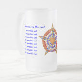 バスケットボールのコーチは次デザインについて見ます フロストグラスビールジョッキ (正面左)