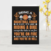 バスケットボールのコーチは簡単 カード (黄色い花)