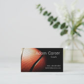 バスケットボールのコーチプレーヤーの審判員クラブスポーツの学校 名刺 (スタンド正面)