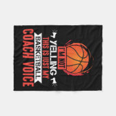 バスケットボールのコーチボイス フリースブランケット (正面(横))