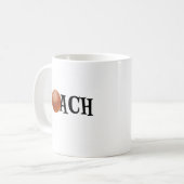 バスケットボールのコーチ コーヒーマグカップ (正面左)