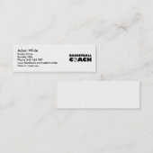 バスケットボールのコーチ スキニー名刺 (正面/裏面)