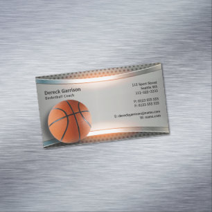 バスケットボールのコーチ  スポーツ マグネット名刺