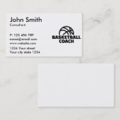 バスケットボールのコーチ 名刺 (正面/裏面)
