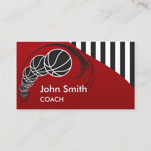 バスケットボールのコーチ 名刺 (正面)