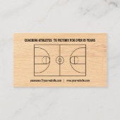 バスケットボールのコーチ 名刺 (裏面)