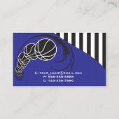 バスケットボールのコーチ-青 名刺 (裏面)