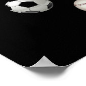 バスケットボールのサッカーと野球は私のお気に入りのSpo ポスター (角)