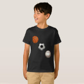 バスケットボールのサッカーと野球は私のお気に入りのSpo Tシャツ (正面フル)
