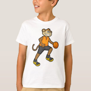 バスケットボールのサル Tシャツ