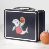 バスケットボールのシャーク メタルランチボックス (インサイチュ)