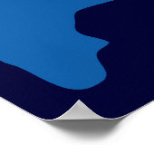 バスケットボールのシルエット ポスター (角)