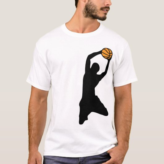 バスケットボールのシルエット Tシャツ (正面)