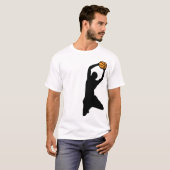 バスケットボールのシルエット Tシャツ (正面フル)