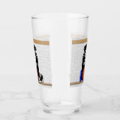 バスケットボールのジャージーパーソナライズな白黒Bac タンブラーグラス (右)