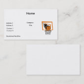 バスケットボールのスコアのグラフ 名刺 (正面/裏面)