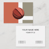 バスケットボールのスポーツコーチ 名刺 (正面/裏面)