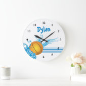 バスケットボールのスポーツパーソナライズされた試合名 ラージ壁時計 (ホーム)