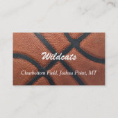 バスケットボールのスポーツ 名刺 (裏面)