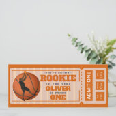 バスケットボールのチケット誕生日 招待状 (スタンド正面)