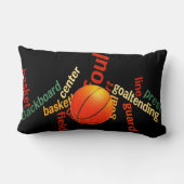 バスケットボールのチャンピオンズの試合 ランバークッション (裏面)