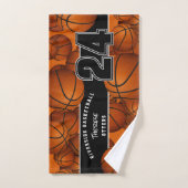 バスケットボールのチームの選手の名前の多く バスタオルセット (ハンドタオル)