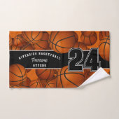 バスケットボールのチームの選手の名前の多く バスタオルセット (ハンドタオル)